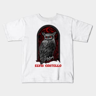 The Moon Owl Elvis Costello Kids T-Shirt